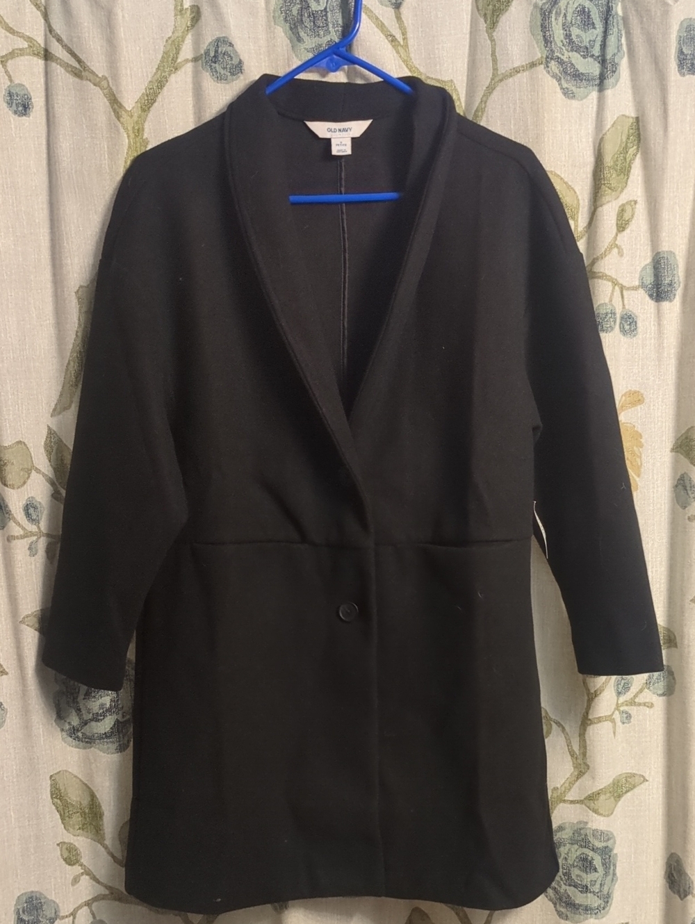 Old Navy Black Double Button Open-Front Coat